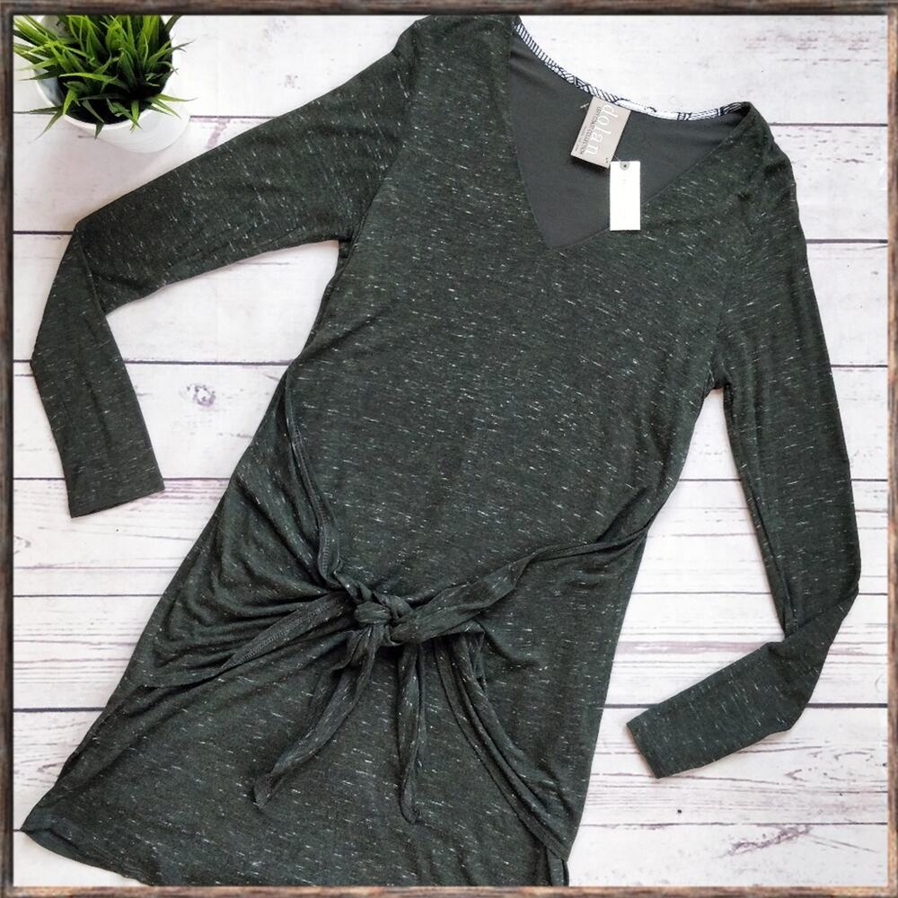 NWT ANTHROPOLOGIE Dolan Green Tie-waist Dress S